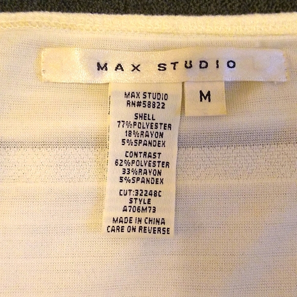 Max Studio Cream shirt size Medium - Picture 5 of 7